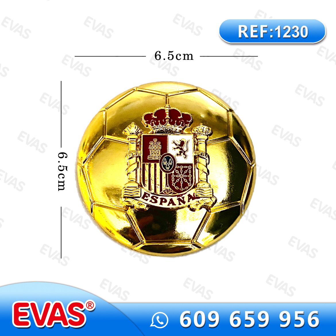Imán metalálico pelota y escudo