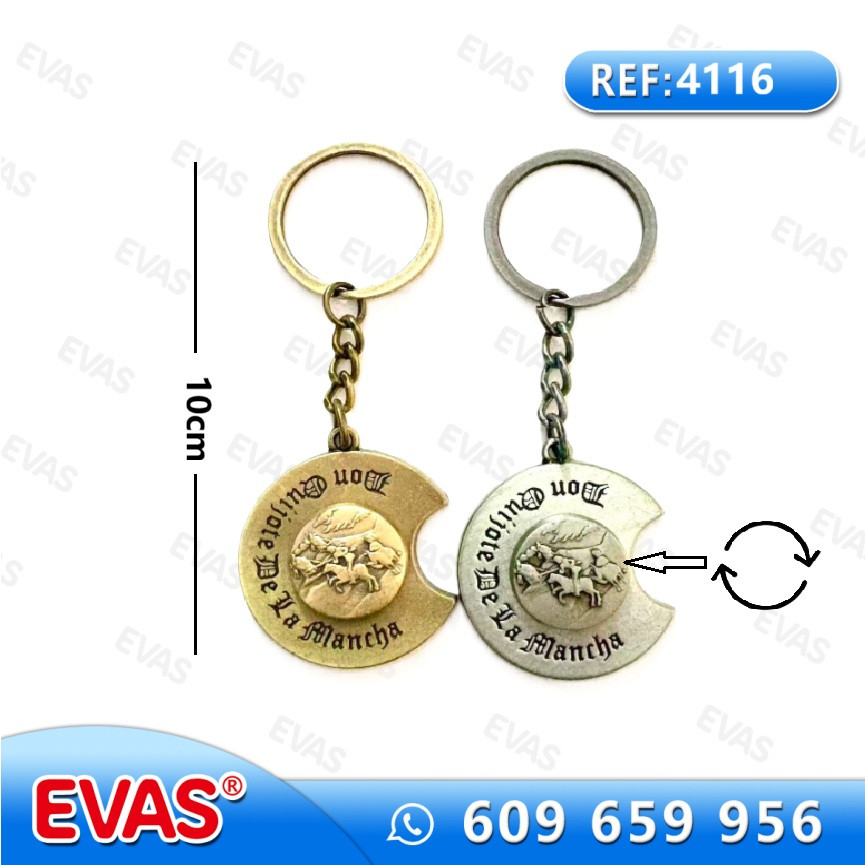 12 llaveros Don Quijote bacía gilatoria