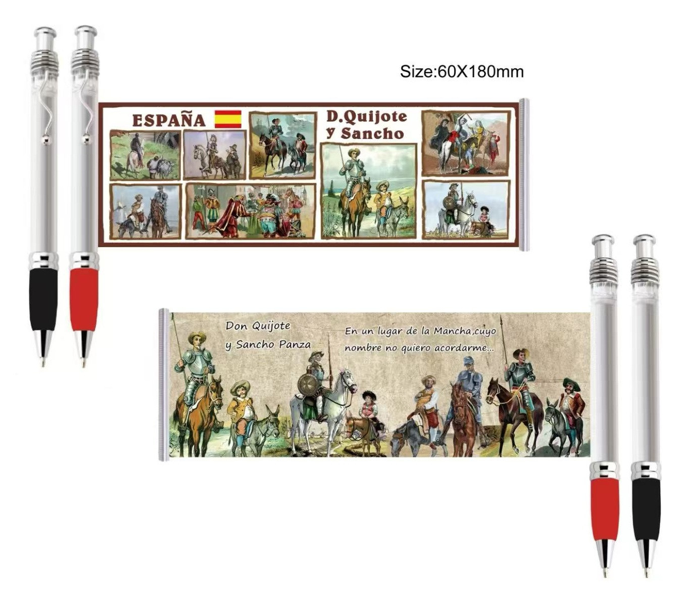 Bolígrafo Don Quijote y Sancho