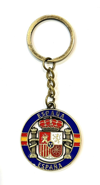 Llavero azul escudo España 