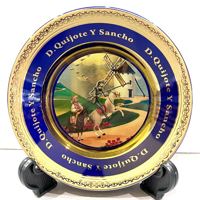 Plato porcelana Don Quijote y Sancho