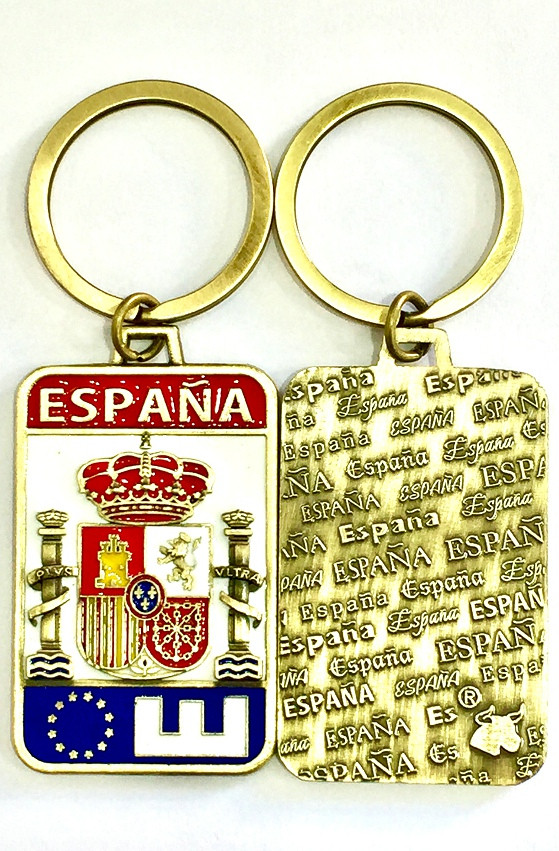 Llavero rectàngulo con escudo de España