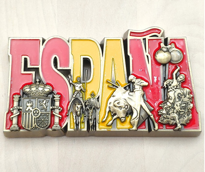 Imán metal letra de España