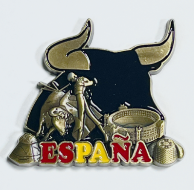 Imán metal toro negro España