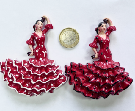 12 imanes flamencas de resina 2