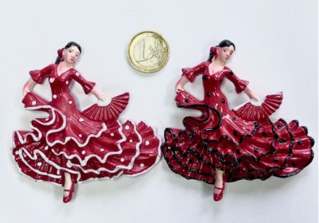 12 imanes flamencas de resina 3