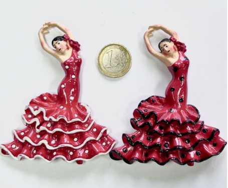 12 imanes flamencas de resina 4