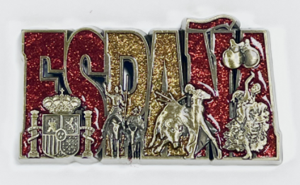 Imán metal letra de España