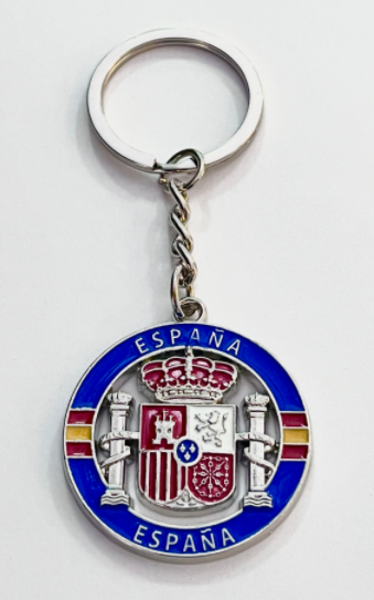 Llavero azul escudo España 