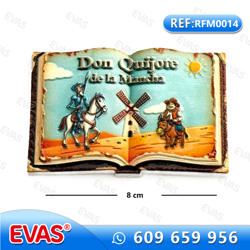 Imán resina libro Don Quijote