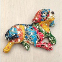 Imán resina mosaico perro