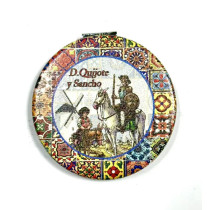 Espejo Don Quijote y Sancho en mosaicos
