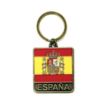 Llavero bandera de España cuadrado