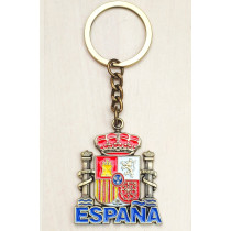 Llavero letra azul escudo de España