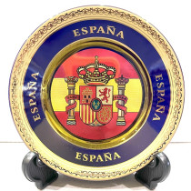 Plato porcelana escudo de España