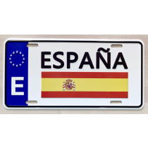 placa matrícula España de aluminio