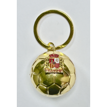 Llavero dorado pelota de fútbol de España 