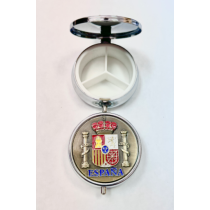Pastillero redondo con el escudo de España