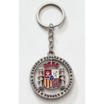 Llavero metálico doble escudo