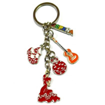 Llavero España flamenca abanico y zapato 