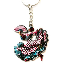 Llavero España flamenca con abanico