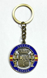 Llavero azul con escudo España 