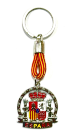 Llavero de cinta y escudo de España