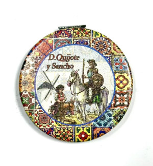 Espejo Don Quijote y Sancho en mosaicos