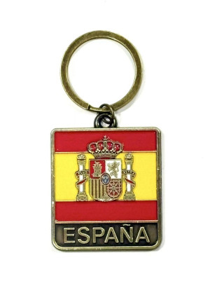 Llavero bandera de España cuadrado