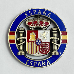 Imán metal escudo azul de España