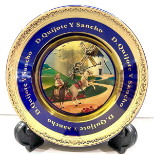 Plato porcelana Don Quijote y Sancho