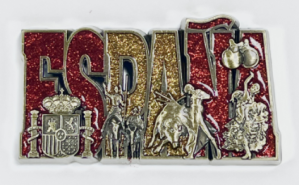 Imán metal letra de España