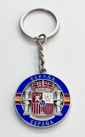 Llavero azul escudo España 