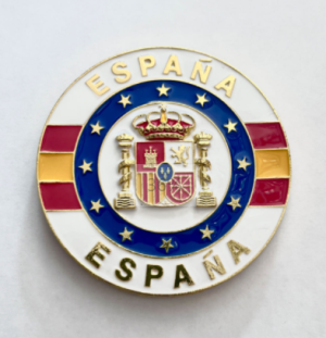 Imán metalálico dorado escudo de España