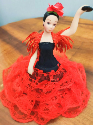 Bailarina porcelana con vestido N