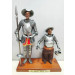 Don Quijote y Sancho color plata vieja